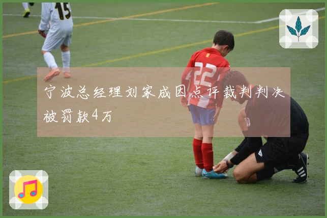 宁波总经理刘家成因点评裁判判决被罚款4万